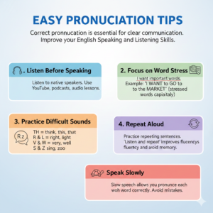 Improve your pronunciation and strengthen English Speaking and Listening Skills.
